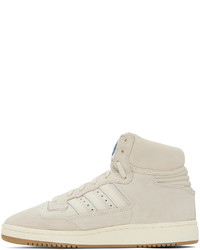 hellbeige hohe Sneakers aus Leder von adidas Originals