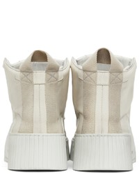 hellbeige hohe Sneakers aus Leder von Boris Bidjan Saberi