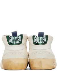 hellbeige hohe Sneakers aus Leder von Golden Goose