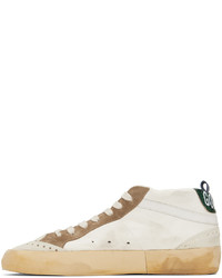 hellbeige hohe Sneakers aus Leder von Golden Goose