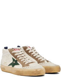 hellbeige hohe Sneakers aus Leder von Golden Goose