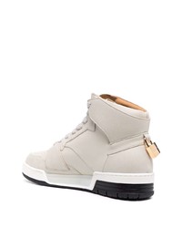 hellbeige hohe Sneakers aus Leder von Buscemi