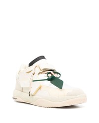 hellbeige hohe Sneakers aus Leder von Off-White