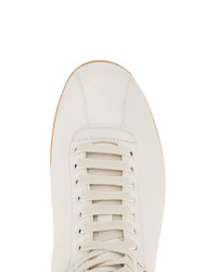 hellbeige hohe Sneakers aus Leder von Gucci