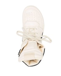 hellbeige hohe Sneakers aus Leder von Rick Owens