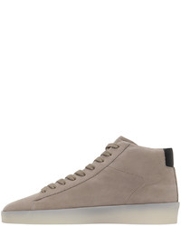 hellbeige hohe Sneakers aus Leder von Essentials