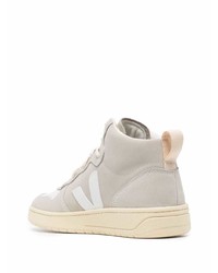 hellbeige hohe Sneakers aus Leder von Veja