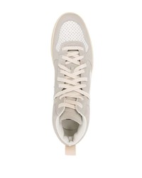 hellbeige hohe Sneakers aus Leder von Veja