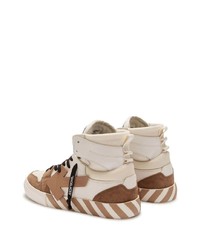 hellbeige hohe Sneakers aus Leder von Off-White