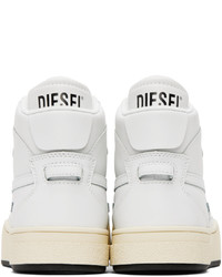 hellbeige hohe Sneakers aus Leder von Diesel