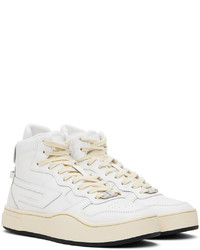 hellbeige hohe Sneakers aus Leder von Diesel