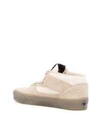 hellbeige hohe Sneakers aus Leder von Vans