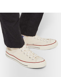 hellbeige hohe Sneakers aus Segeltuch von Converse