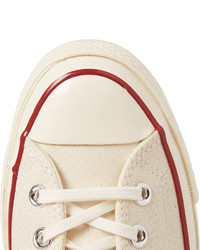 hellbeige hohe Sneakers aus Segeltuch von Converse