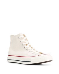 hellbeige hohe Sneakers aus Segeltuch von Converse