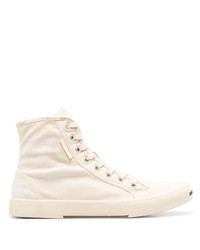 hellbeige hohe Sneakers aus Segeltuch von Balenciaga