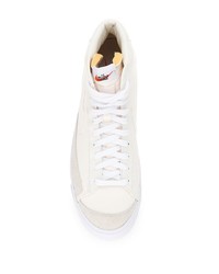 hellbeige hohe Sneakers aus Segeltuch von Nike