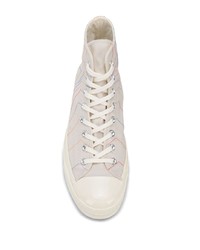 hellbeige hohe Sneakers aus Segeltuch von Converse