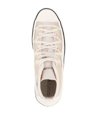 hellbeige hohe Sneakers aus Segeltuch von Converse