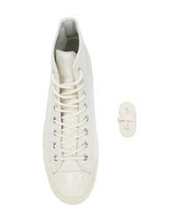 hellbeige hohe Sneakers aus Segeltuch von Converse