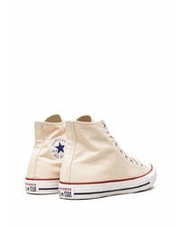 hellbeige hohe Sneakers aus Segeltuch von Converse