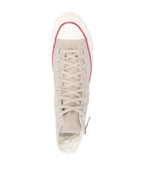 hellbeige hohe Sneakers aus Segeltuch von Converse