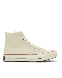 hellbeige hohe Sneakers aus Segeltuch von Converse