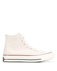 hellbeige hohe Sneakers aus Segeltuch von Converse