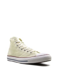 hellbeige hohe Sneakers aus Segeltuch von Converse