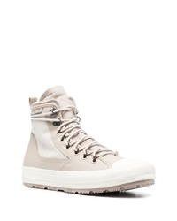 hellbeige hohe Sneakers aus Segeltuch von Converse