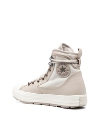 hellbeige hohe Sneakers aus Segeltuch von Converse