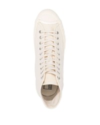 hellbeige hohe Sneakers aus Segeltuch von Superga