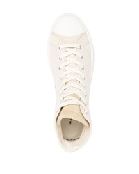 hellbeige hohe Sneakers aus Segeltuch von MARANT