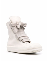 hellbeige hohe Sneakers aus Segeltuch von Rick Owens DRKSHDW