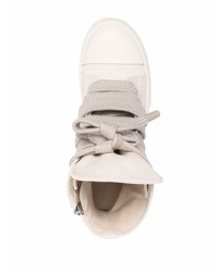 hellbeige hohe Sneakers aus Segeltuch von Rick Owens DRKSHDW