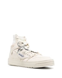 hellbeige hohe Sneakers aus Segeltuch von Off-White