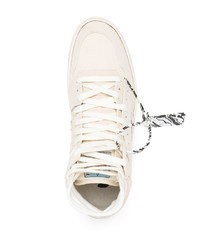 hellbeige hohe Sneakers aus Segeltuch von Off-White