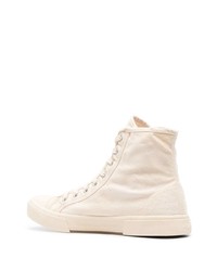 hellbeige hohe Sneakers aus Segeltuch von Balenciaga