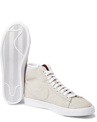 hellbeige hohe Sneakers aus Segeltuch von Nike