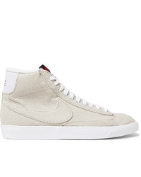 hellbeige hohe Sneakers aus Segeltuch von Nike