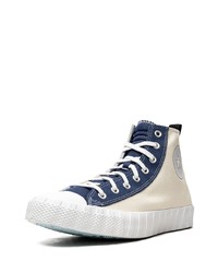 hellbeige hohe Sneakers aus Segeltuch von Converse