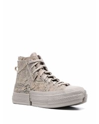 hellbeige hohe Sneakers aus Segeltuch von Converse