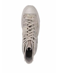 hellbeige hohe Sneakers aus Segeltuch von Converse