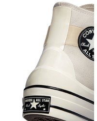 hellbeige hohe Sneakers aus Segeltuch von Converse