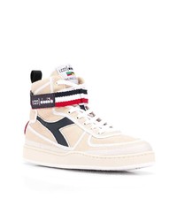 hellbeige hohe Sneakers aus Segeltuch von Diadora