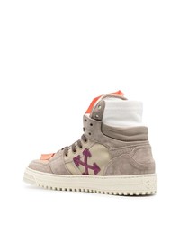 hellbeige hohe Sneakers aus Wildleder von Off-White