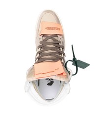 hellbeige hohe Sneakers aus Wildleder von Off-White