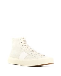 hellbeige hohe Sneakers aus Wildleder von Tom Ford