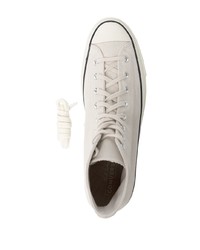 hellbeige hohe Sneakers aus Wildleder von Converse