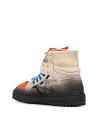 hellbeige hohe Sneakers aus Wildleder von Off-White